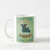Mug Carte d'état du Missouri - vert (Gauche)