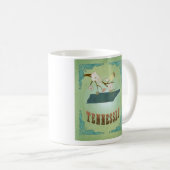 Mug Carte d'état du Tennessee - vert (Devant droit)