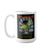 Carte d'Halloween mère et fils Zombie