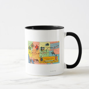 Mug Carte d'hôtel LocationsCA de Fred Harvey à KS
