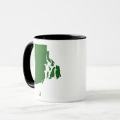 Mug Carte d'Île de Rhode 2 (Devant gauche)