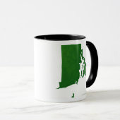 Mug Carte d'Île de Rhode 2 (Devant droit)