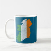 Mug Carte d'Irlande et drapeau de l'héritage d'Irlande (Gauche)