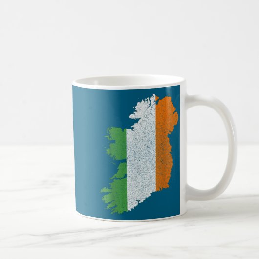 Mug Carte d'Irlande et drapeau de l'héritage d'Irlande (Droite)