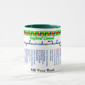 Mug Carte d'itinéraire de canal d'Oxford (1 de 4) (Centre)