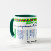 Mug Carte d'itinéraire de canal d'Oxford (1 de 4) (Devant gauche)