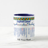 Mug Carte d'itinéraire de canal d'Oxford (1 de 4) (Centre)