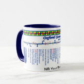 Mug Carte d'itinéraire de canal d'Oxford (1 de 4) (Devant gauche)