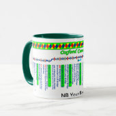 Mug Carte d'itinéraire de canal d'Oxford (4 de 4) (Devant gauche)