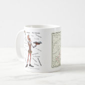 Mug Carte d'ITINÉRAIRE de DONQUIXOTE - TAZA- Cervantes (Devant gauche)