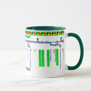 Mug Carte d'itinéraire grande de canal des syndicats