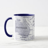 Mug Carte d'océan de South Pacific (Gauche)