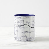 Mug Carte d'océan de South Pacific (Centre)