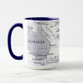 Mug Carte d'océan de South Pacific (Gauche)