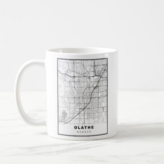 Mug Carte d'Olathe (Gauche)