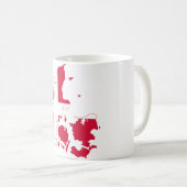 Mug Carte Drapeau Danemark (Devant droit)