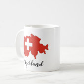Mug Carte Drapeau Suisse (Devant gauche)