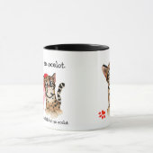 Mug Carte drôle de ocelot de dessin animé mignon (Centre)