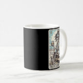 Mug Carte drôle de squelette de mère de hockey (Devant droit)