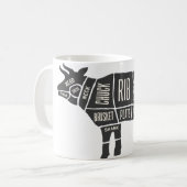 Mug Carte du boucher de vache (Devant gauche)