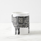 Mug Carte du boucher de vache (Centre)