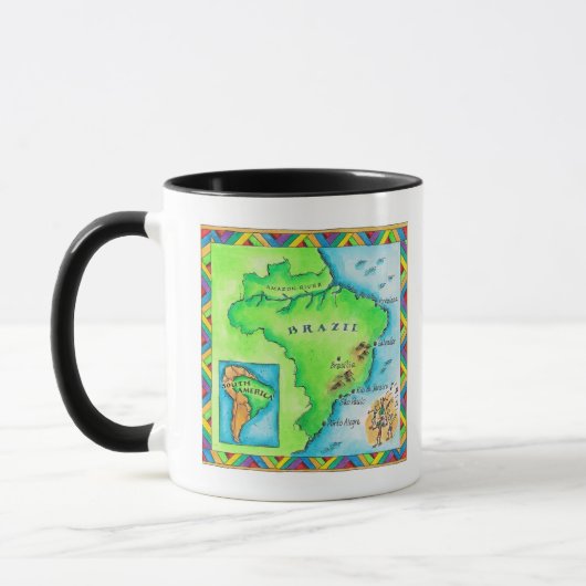 Mug Carte du Brésil (Gauche)