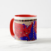 Mug Carte du Bureau de voyage des États-Unis d'Amériqu (Devant gauche)