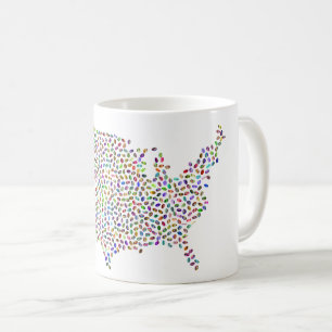 Mug Carte du café d'Amérique