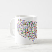 Mug Carte du café d'Amérique (Devant gauche)