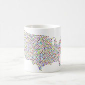 Mug Carte du café d'Amérique (Centre)