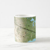 Mug Carte du chemin d'Eclipse solaire 2017 (Centre)