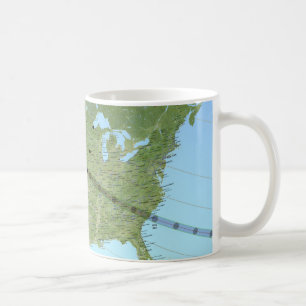 Mug Carte du chemin d'Eclipse solaire 2017