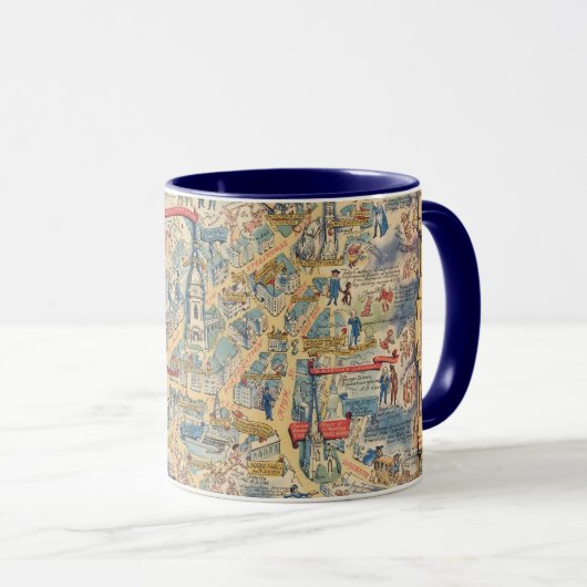 Mug Carte du coeur de Birmingham, Angleterre (Devant droit)