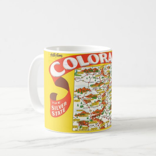 Mug Carte du Colorado (Devant gauche)