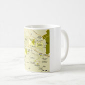 Mug Carte du complexe pyramidal de Gizeh Diagramme (Devant droit)