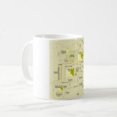 Mug Carte du complexe pyramidal de Gizeh Diagramme (Devant gauche)