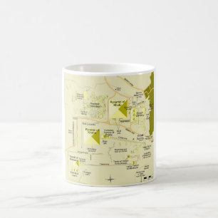 Mug Carte du complexe pyramidal de Gizeh Diagramme