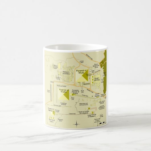 Mug Carte du complexe pyramidal de Gizeh Diagramme (Centre)