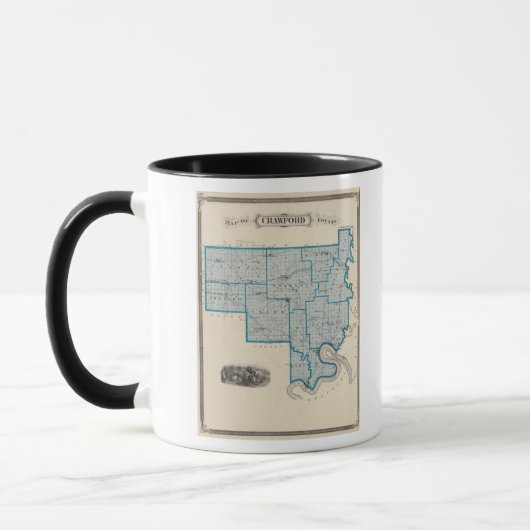 Mug Carte du comté de Crawford (Gauche)
