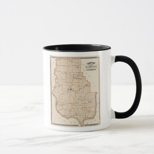 Mug Carte du comté de Harrison (Droite)