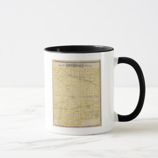 Mug Carte du comté de Hendricks (Droite)