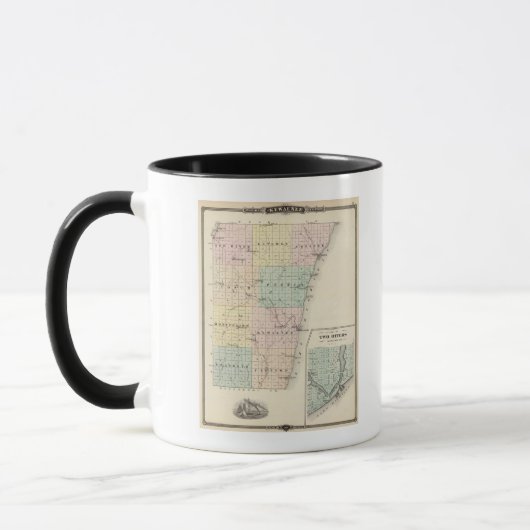 Mug Carte du comté de Kewaunee (Gauche)
