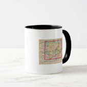 Mug Carte du comté de Lenawee, Michigan (Devant droit)