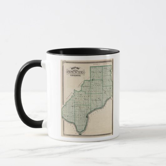 Mug Carte du comté de Spencer (Gauche)