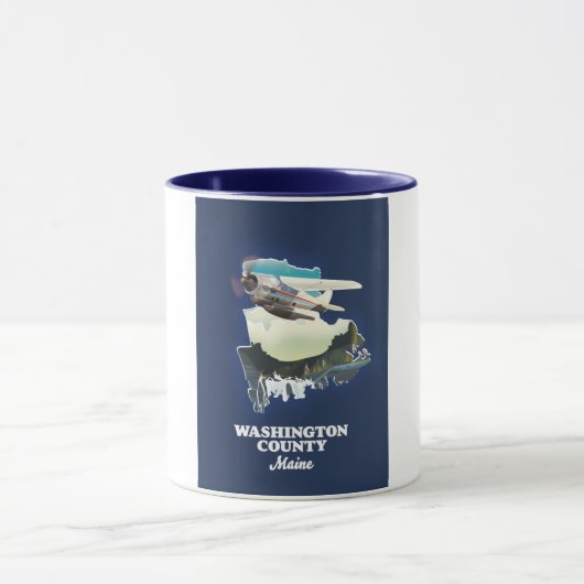 Mug carte du comté de Washington Maine (Centre)