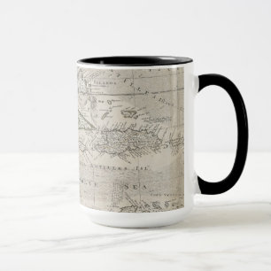 Mug Carte du des Caraïbes 1715