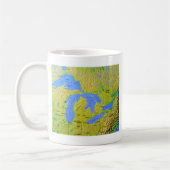 Mug Carte du design des Grands Lacs (Gauche)
