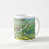 Mug Carte du dessin animé Austin Texas (Devant droit)