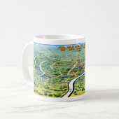 Mug Carte du dessin animé Austin Texas (Devant gauche)