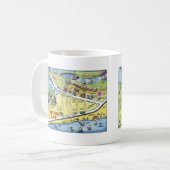 Mug Carte du dessin animé Galveston Texas (Devant gauche)